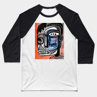 Abstract face Baseball T-Shirt